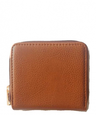 Zip Closure Half Wallet  AD019 BROWN